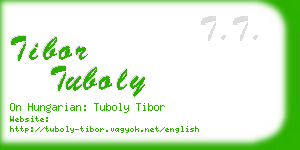 tibor tuboly business card